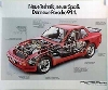 Porsche Original Werbeplakat - Porsche 944 Schnittzeichnung - Gut Erhalten