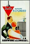 Audi 8-zylinder Werbung 1928