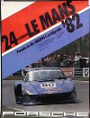 Porsche Original Rennplakat 1982 - 24 Stunden Von Le Mans - Leichte Gebrauchsspuren