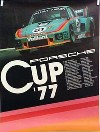 Porsche Original Rennplakat 1977 - Porsche Cup - Leichte Gebrauchsspuren