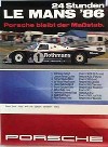 Porsche Original Rennplakat 1986 - 24 Stunden Von Le Mans - Leichte Gebrauchsspuren