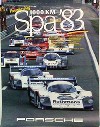 Porsche Original Rennplakat 1983 - Sieg 1000 Km Spa - Lädiert