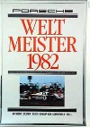 Porsche Original Rennplakat 1982 - Weltmeister - Gut Erhalten