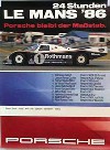 Porsche Original Rennplakat 1986 - 24 Stunden Von Le Mans - Leichte Gebrauchsspuren