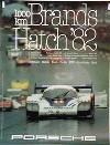 Porsche Original Rennplakat 1982 - 1000 Km Brands Hatch - Gut Erhalten