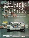 Porsche Original Rennplakat 1982 - 1000 Km Brands Hatch - Gut Erhalten