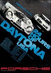 Porsche Original Rennplakat 1972 - 24 Stunden Von Daytona - Gut Erhalten