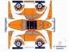 Construction Postcard Vw Beetle Orange