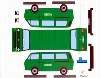 Bastelpostkarte Vw Polizei Bus Designed